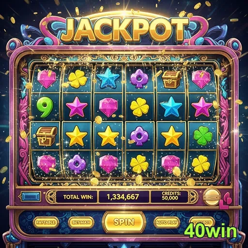 Imagem de jogador consciente com slots de fundo, reforçando jogo responsável na 40win